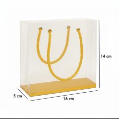5 li 16×14×5 cm asetat çanta ALTIN