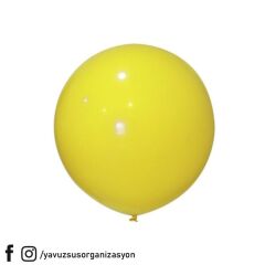 3 Lü 24 inç Makaron Jumbo Balon SARI