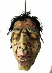 Saçlı Kanlı Asmalı Dekor Kesik Baş 28 cm