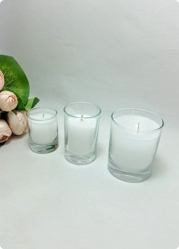 100 Lu Cam Bardak Mumlu (Kapaksız-Tepeliksiz)