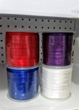 Rulo 0,6 mm ince Düz renk Saten Kurdela