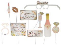 KONUŞMA BALONU SETİ BRIDE TO BE ROSE PK:10 KL:100