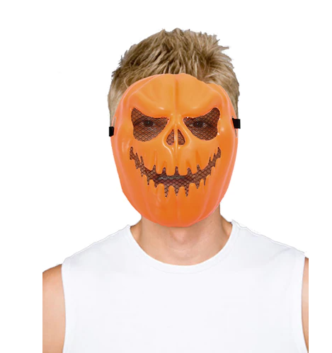 Turuncu Renk Cadılar Bayramı Balkabağı Maskesi