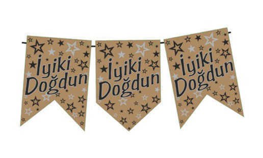 FLAMA İYİKİ DOĞDUN KIRLANGIÇ BAYRAK ALTIN PK:1