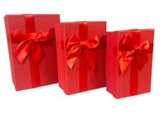 3 lü Dikdörtgen Sıvama Hediyelik Kutusu SIYAH