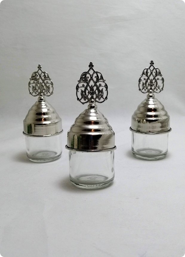 20 li Metal Güneş Tepelikli Cam Kavanoz
