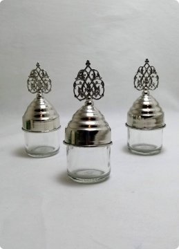 20 li Metal Güneş Tepelikli Cam Kavanoz