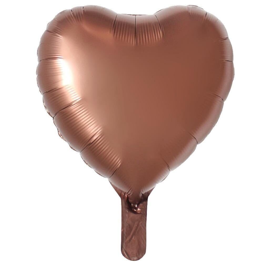 18 inç Retro renk kalp FOLYO BALON KREM