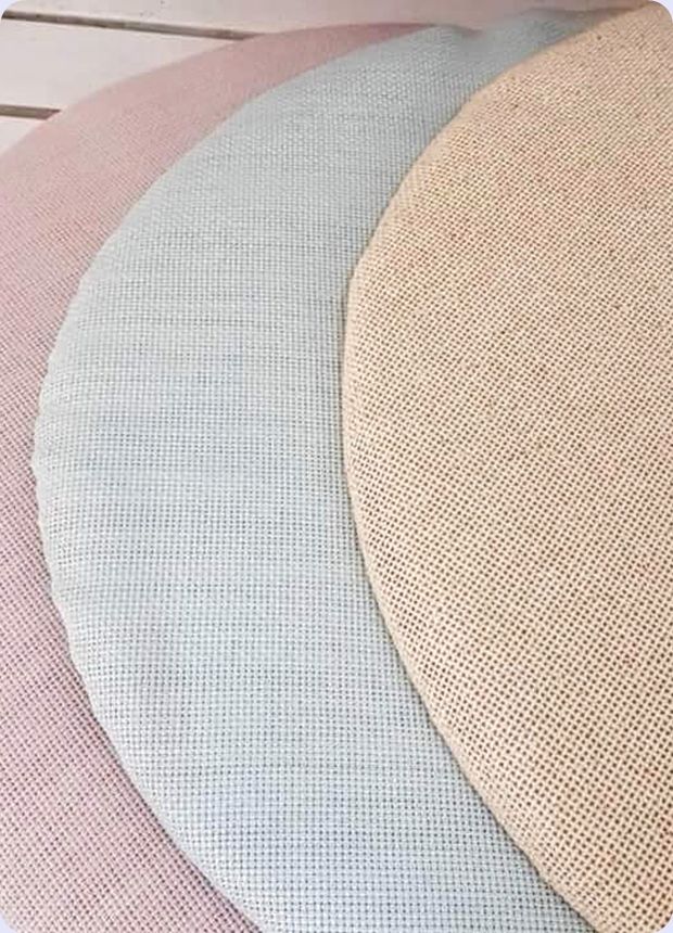 Süsleme İçin Etamin Kumaşlı Zemin (Oval) Kapı Süsü