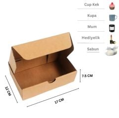 17X12X? Cm Kilitli E-Ticaret Hediye Kutusu, Kraft Karton Kargo Paketleme Kutusu