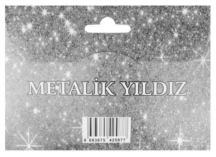 SÜS SARKIT YILDIZ METALİZE PARLAK 24 LÜ SET GÜMÜŞ