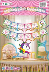 FLAMA UNICORN İYİKİ DOĞDUN BAYRAK PK:1