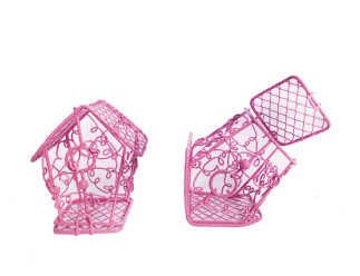 KUŞ YUVASI EV MODELİ PEMBE P10-500