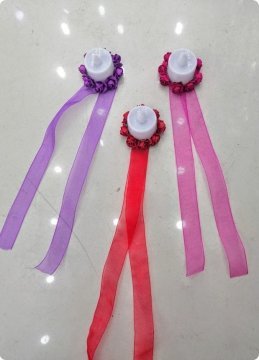 10 adet Işıklı çiçekli el mumu FUSYA