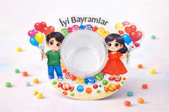 10 Lu Ahşap çocuklu kutulu şekerlik