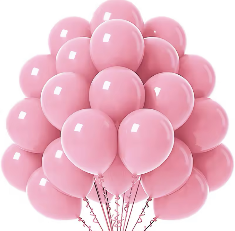 BALON DÜZ 5 İNC MAKARON PEMBE PK:100 KL:36