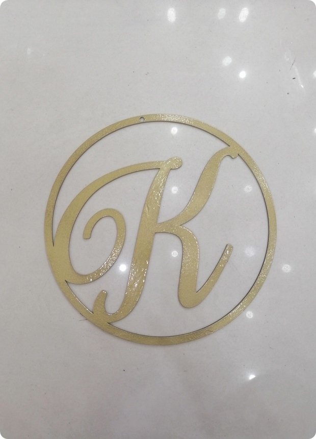 Boyalı Ahşap Harfli yuvarlak nişan masası süsü Altın