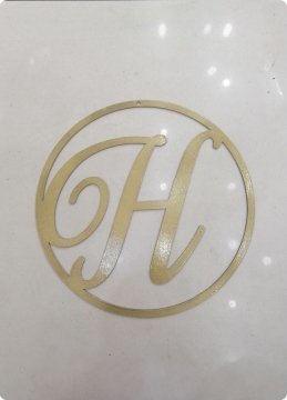 Boyalı Ahşap Harfli yuvarlak nişan masası süsü Altın