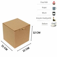 11x11x12 Cm Kilitli E-Ticaret Hediye Kutusu, Kraft Karton Kargo Paketleme Kutusu