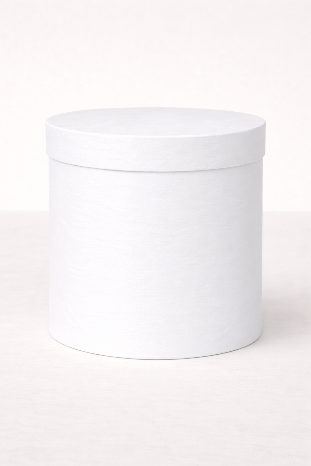 Tekli büyük silindir kutu BEYAZ