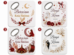 Kare  şeklinde baskılı nikah & kına açacak NO 4