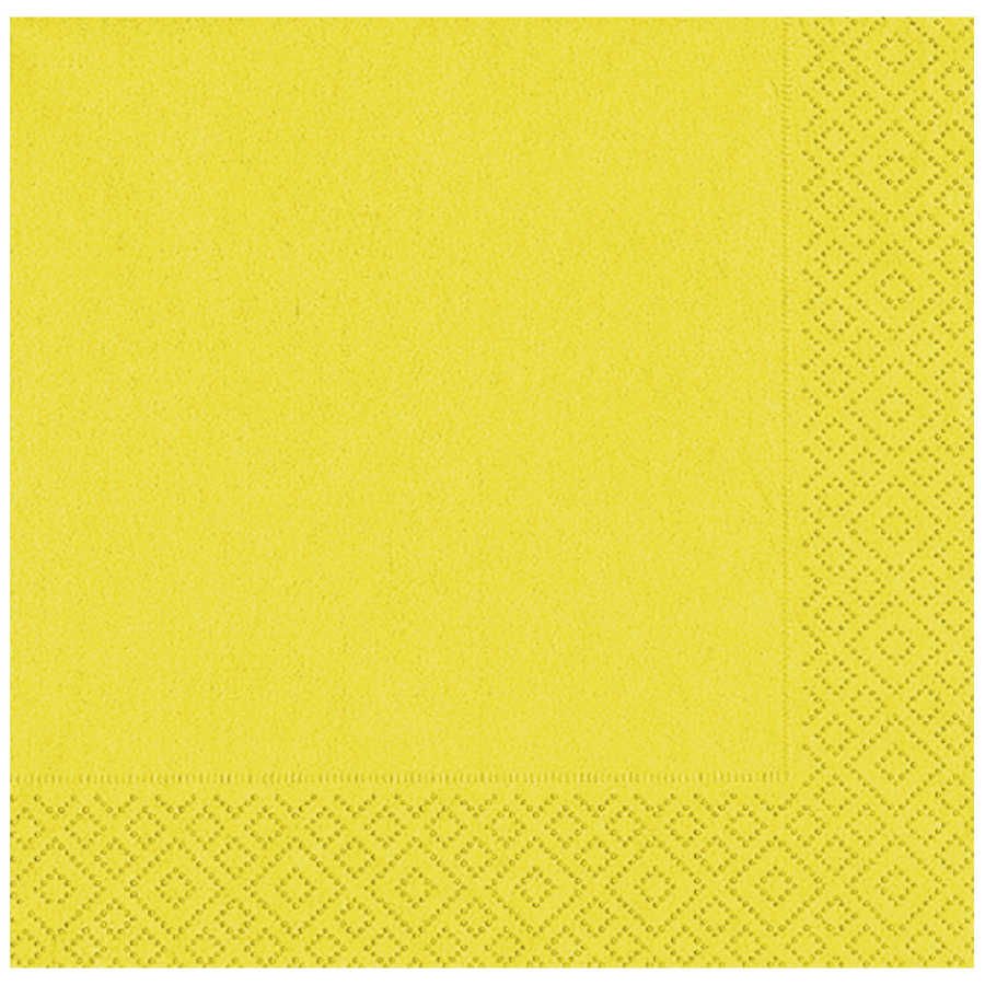 Sarı Renk Çift Katlı Kağıt Peçete 20 Adet