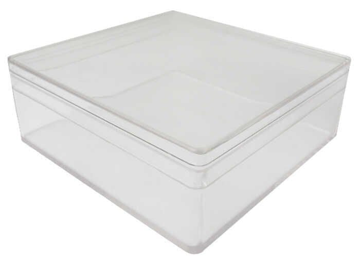 12 Lİ  7x7x3 CM ŞEFFAF MİKA  KARE KUTU