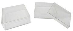 12 Lİ  7x7x3 CM ŞEFFAF MİKA  KARE KUTU