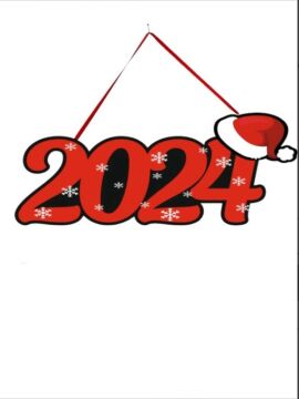 Şapkalı Ahşap 2026 Yazısı (40*20cm)