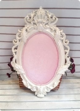 Bebek Odası ; Barok Yapraklı Polyester,Kumaş ( Pembe Kadife ) Kaplı Kapı Süsü Fon