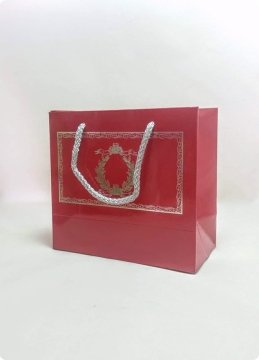 10 Lu (18x16 Cm) Körüklü,Baskılı, İpli,  Karton Çanta, Poşet