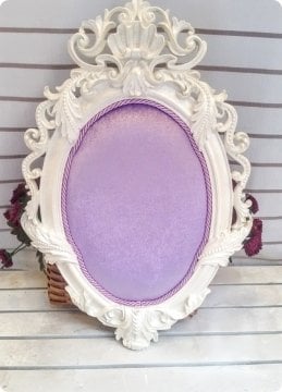 Bebek Odası ; Barok Yapraklı Polyester,Kumaş ( Eflatun Kadife ) Kaplı Kapı Süsü Fon