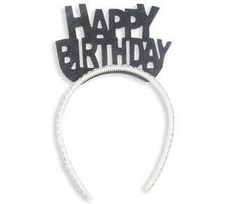 TAÇ EVA SİMLİ TAŞLI HAPPY BIRTHDAY SİYAH PK:1