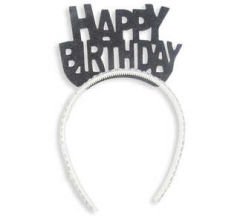 TAÇ EVA SİMLİ TAŞLI HAPPY BIRTHDAY SİYAH PK:1