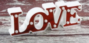 Led Işıklı Love Yazısı Gece Lambası
