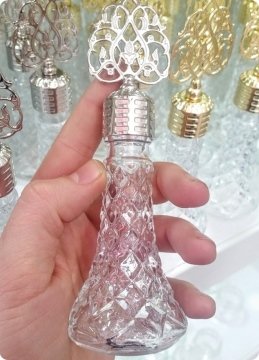 50 Adet Metal Tepelikli Kristalize Şişe