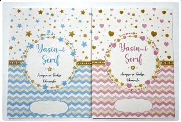 Yıldız&Kalp Baskılı Bebek Yasini Şerif ( 64Sayfa )