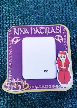 Kına hatırası magnet çerçeve Kına hatırası mor 25 li