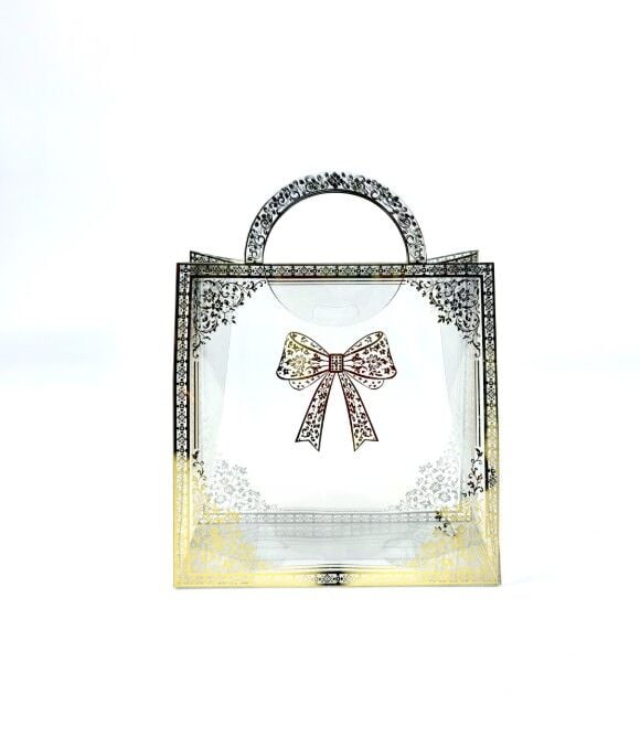 50 Li 20x20x9 Cm Yaldızlı Gold Asetat Çanta