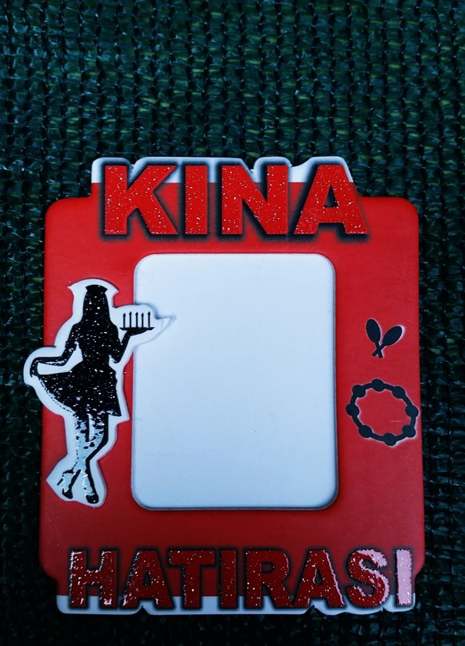 Kına hatırası magnet çerçeve Kına hatırası Kırmızı 25 li