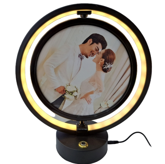 Işıklı Yuvarlak Fotoğraf Çerçevesi MZ7493-238