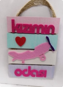 Renkli ahşap Kızımın & Oğlumun odası