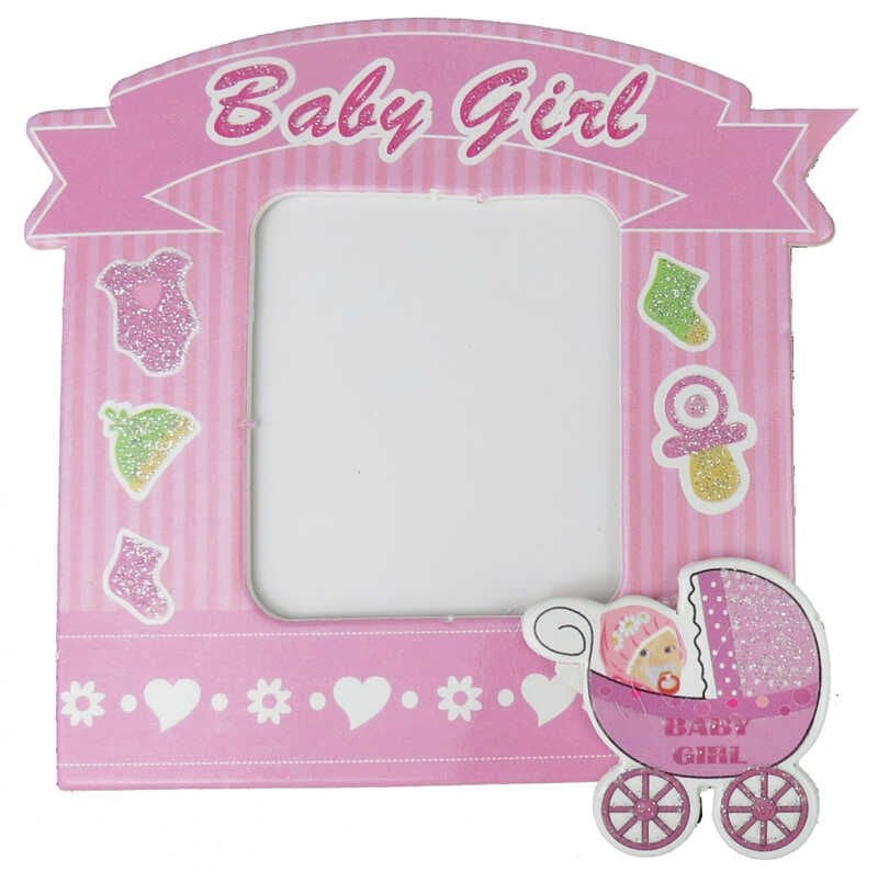 ÇERÇEVE MAGNETLİ BEBEK PUSETLİ PEMBE P25