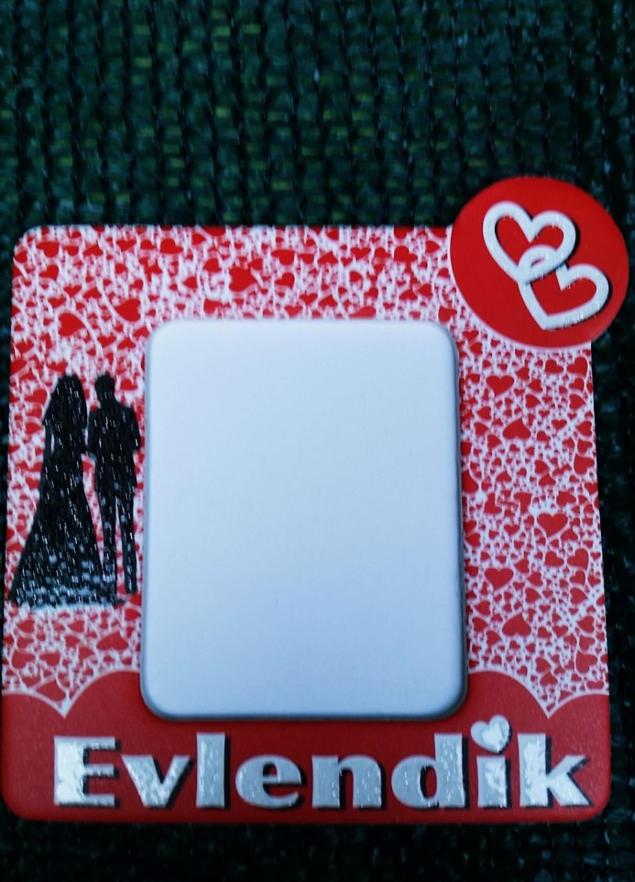nikah hatırası evlendik magnet çerçeve Evlendik 25 li