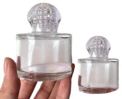 162 Adet Koli İle Kristal Kapaklı Silindir 50 cc Cam Şişe 162  Lİ  KOLİ