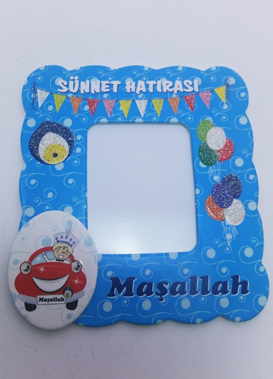 Sünnet Hatırası Magnet Çerçeve ;Maşallah araba figürlü