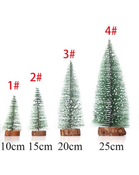 10 cm Mini Masaüstü Karlı Yılbaşı Çam Ağacı