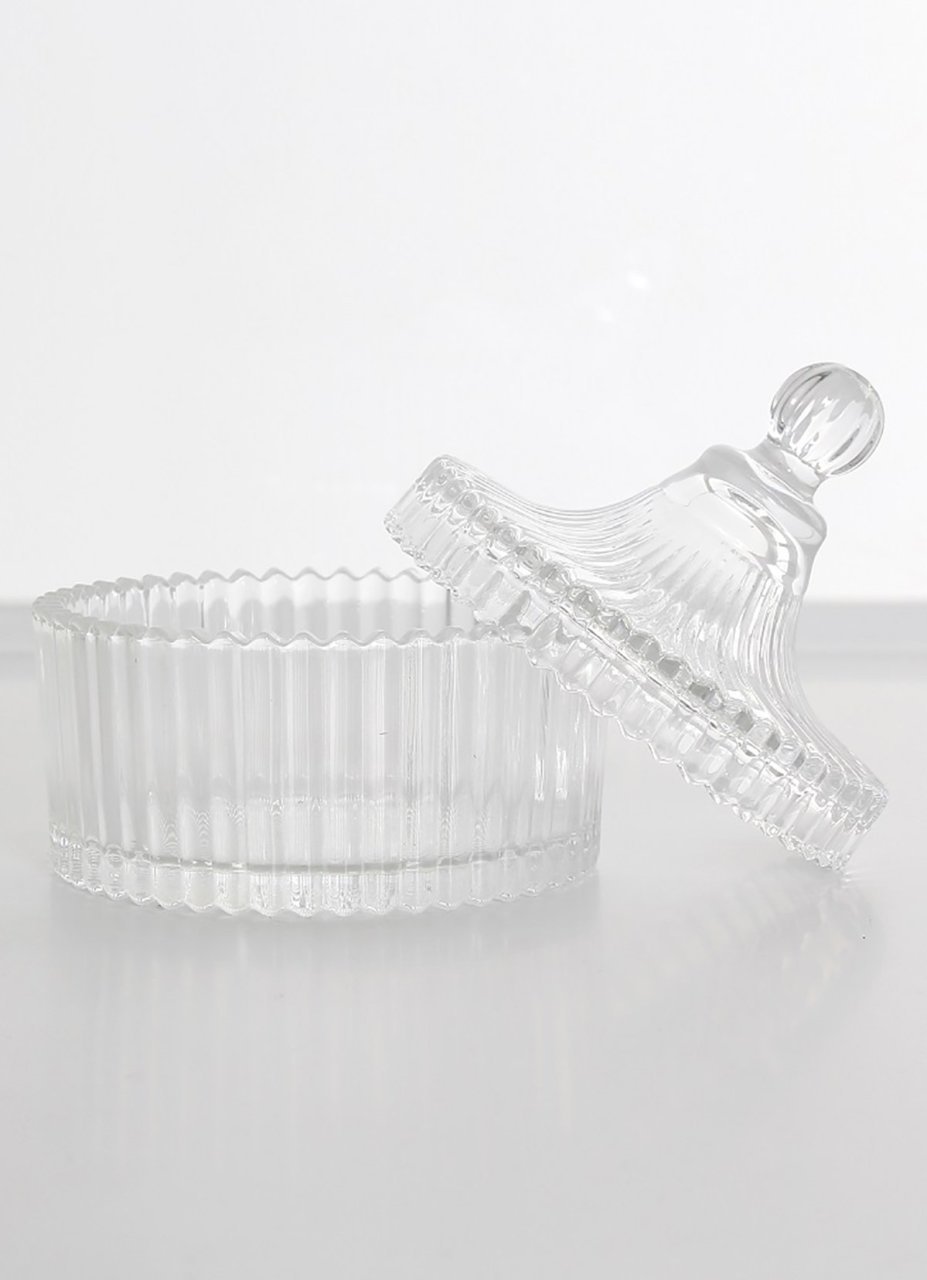 Çizgili Kubbeli Cam Şekerlik