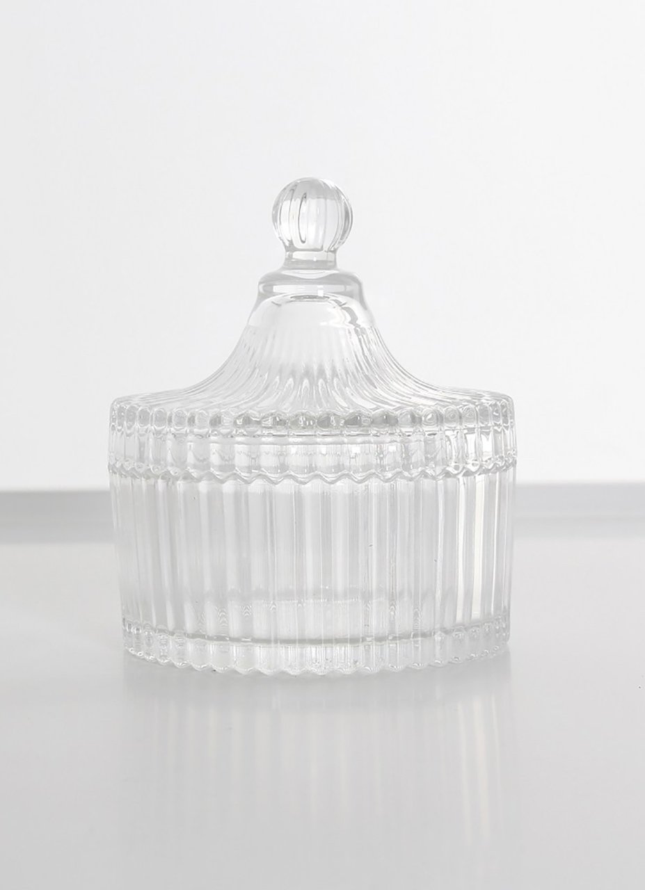 Çizgili Kubbeli Cam Şekerlik