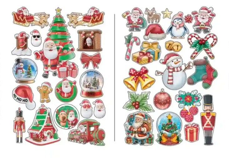 2 Li Yılbaşı Temalı Sticker Seti